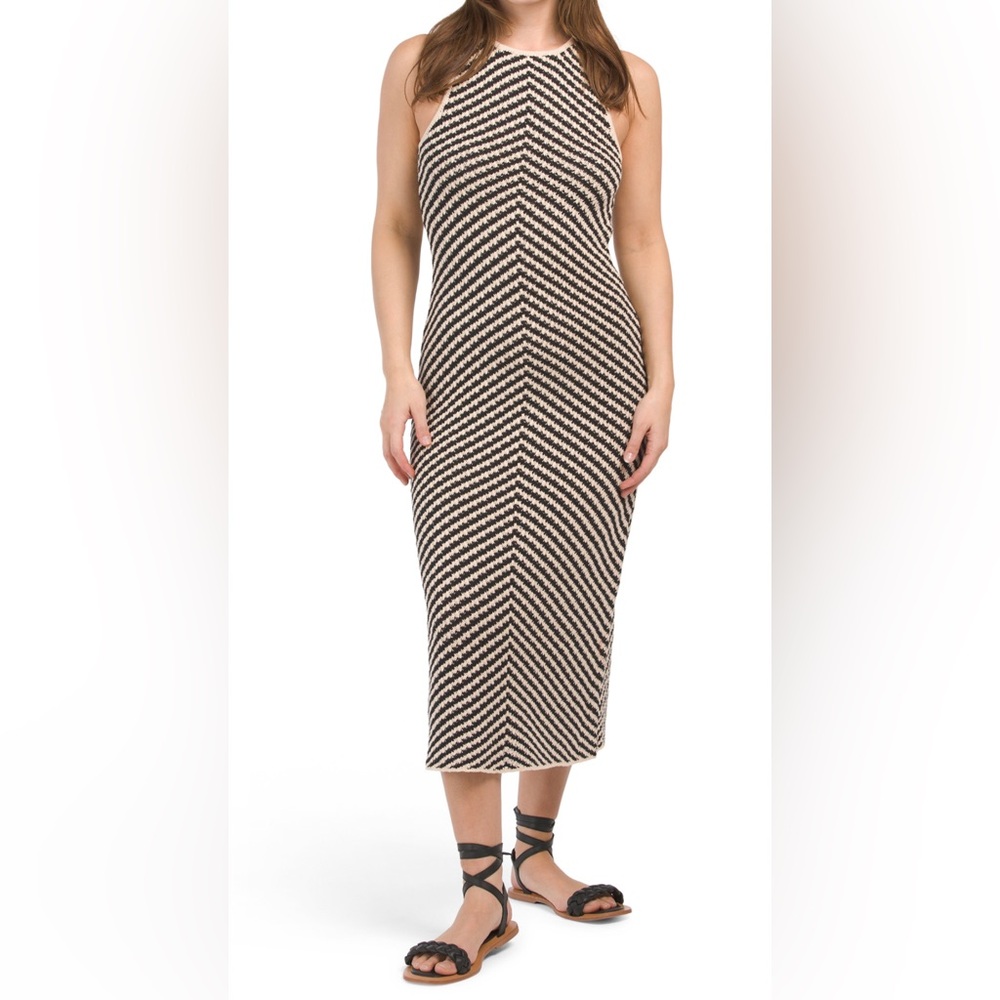 HOUSE OF HARLOW 1960 CHEVRON STITCH LONG DRESS